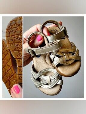 Sparkling Gold Greek Gladiator Girls Sandals